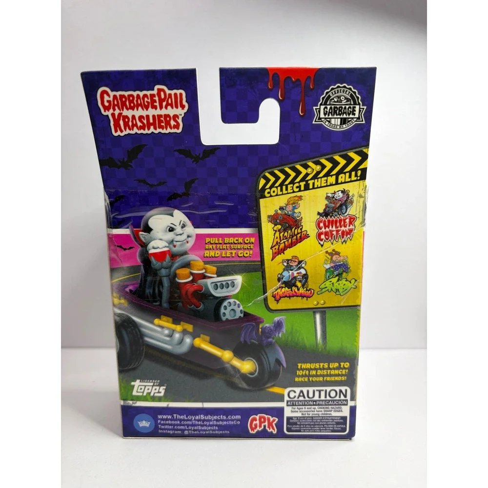 Garbage Pail Kids Krashers Evil Eddie Chiller Coffin Pull Back Racer Topps Toy